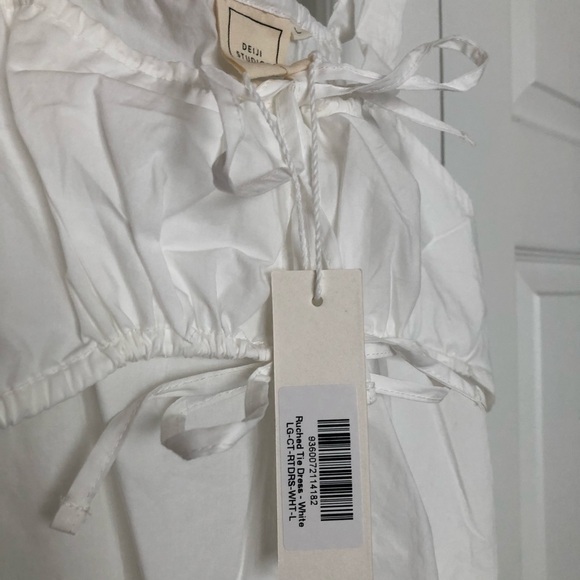 Deiji Studios Ruched Tie Front Midi Dress - Picture 7 of 10